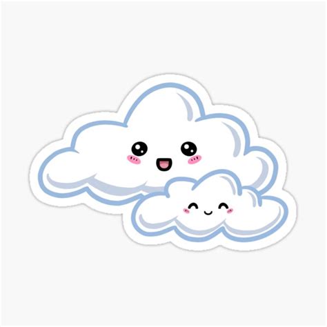 Cute Clouds Sticker For Sale By Kbellacreative Redbubble