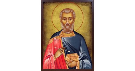 Икона на Св. Диомид - състарен фон