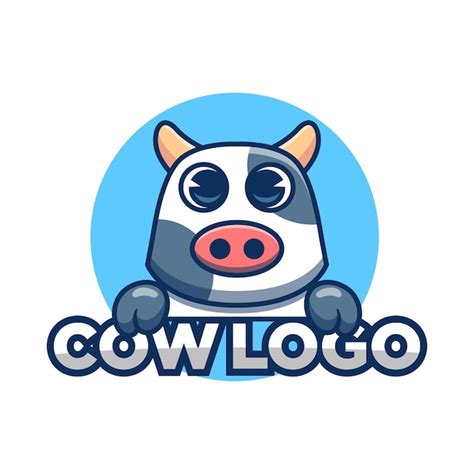 Premium Vector Cow Mascot Logo Vector Illustration