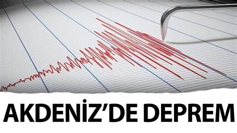 Akdenizde Deprem