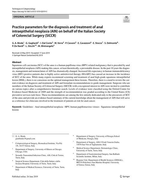 (PDF) Practice parameters for the diagnosis and treatment of anal intraepithelial neoplasia (AIN ...