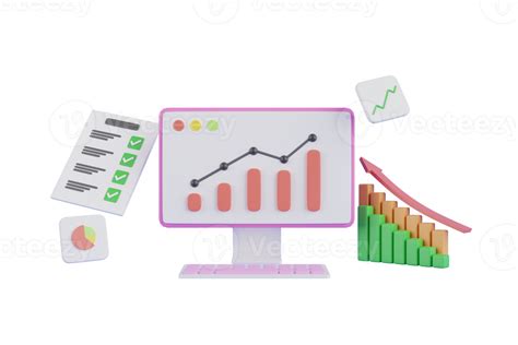 3d Business Graph With Arrow Business Success Concept 3d Illustration Business Data Analyze