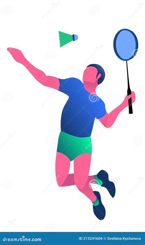 Badminton Illustration De Vecteur Illustration Du Masculin 213241604