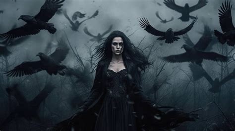 A Mystifying Portrayal Of Morrigan The Celtic Goddess Of Fate And War