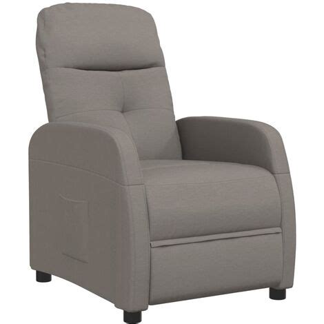 VidaXL Fauteuil Inclinable Tissu Taupe Taupe