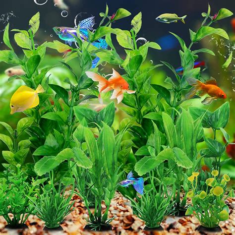 PietyPet Artificial Aquarium Plants - Lifelike Decor for Fish Tanks ...