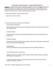 Alt Cell Fcn Study Guide Questions Docx Alterations Of Cell Function