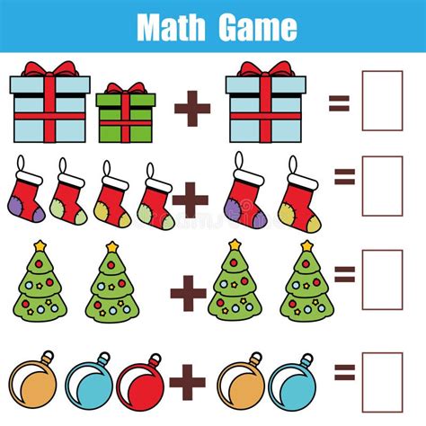 Jeu De Compte Ducatif De Maths Pour Des Enfants Fiche De Travail D