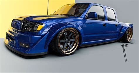 This Toyota Tacoma Gets Transformed Into A Fully Slammed Pickup Truck