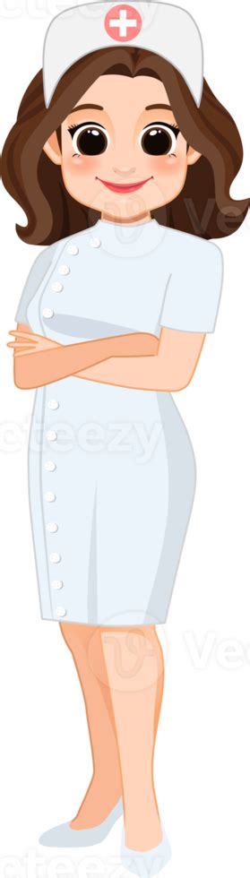 Cartoon Character With Professional Nurse In Smart Uniform 19841543 Png