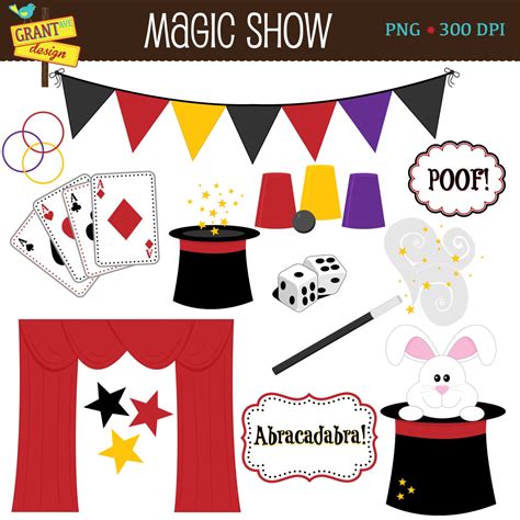 Magic Clipart Magic Show Clip Art Personal Use | Etsy