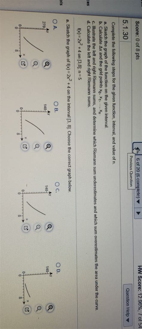 Solved Pls Help With Hw Question Score 0 Of 8 Pts 6 Of 20 6