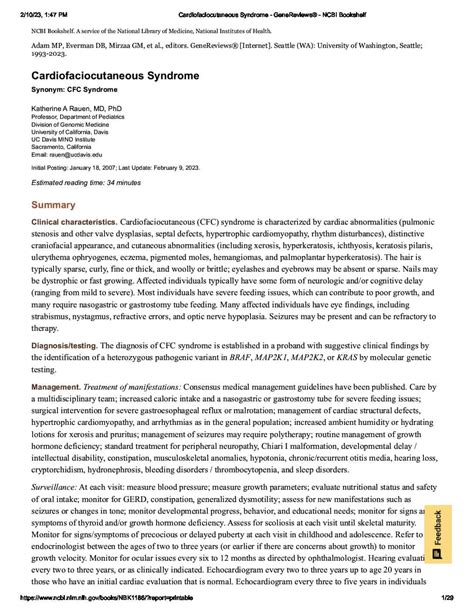 2023 Cfc Genereveiw The Rasopathies Network