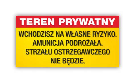 Tabliczka Teren Prywatny Dibond Alu X Cm Ti Cena Opinie