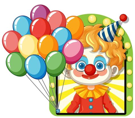 Clown Color Avec Des Ballons Photo Gratuite