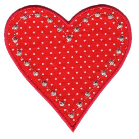 Heart Iron On Applique Patch Size X X Cm