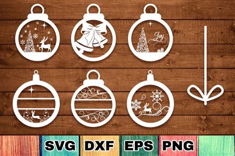 Christmas Ornaments Svg Cut Files Pack 159807