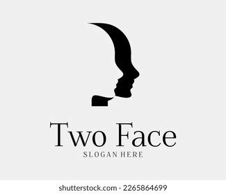 Two Face Head People Silhouette Negative Stock Vector (Royalty Free) 2265864699 | Shutterstock