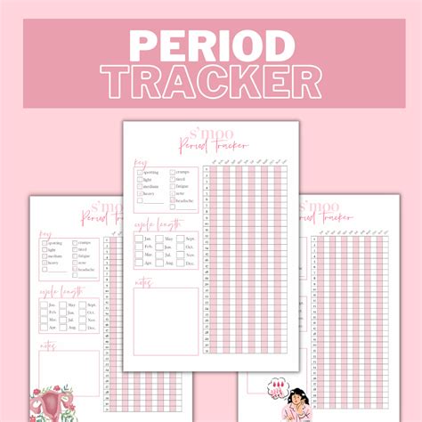 Period Tracker Printable Pdf Period Tracker Menstrual Cycle