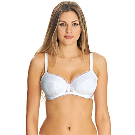 Freya Freya Womens Fancies Underwire Padded Half Cup Bra 30g White