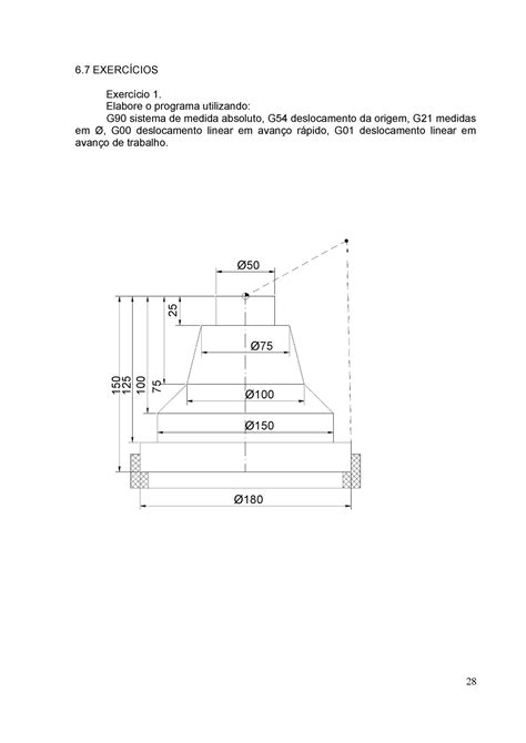 Lista De Exerc Cios Cnc Exerc Cios Exerc Cio Elabore O Programa