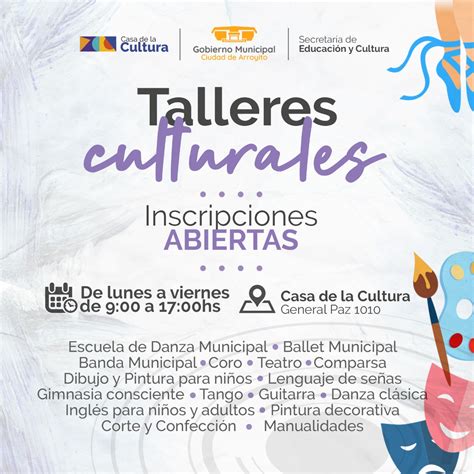 Los Talleres De Casa De La Cultura Vuelven Con Todo Inscripciones