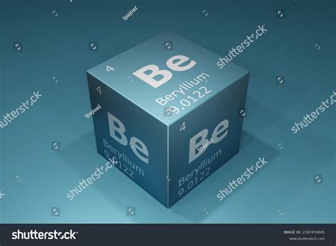 beryllium  rendering symbols elements periodic stock illustration