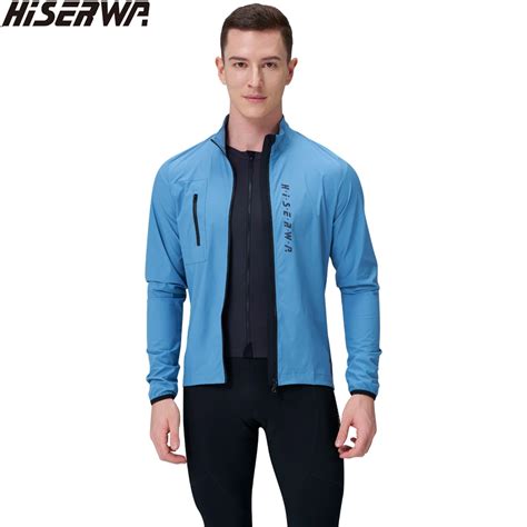 Hiserwa Men Cycling Jacket Waterproof Windproof Cycling Jacket Outdoor