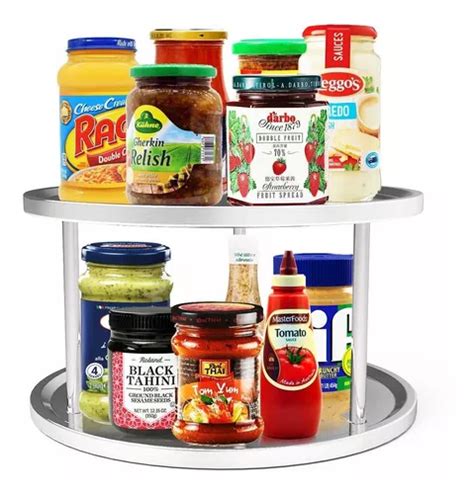 Organizador Lazy Susan De 2 Niveles Plataforma Giratoria Pe Meses