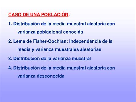 Ppt 12 Distribuciones En El Muestreo Asociadas A Poblaciones Normales Distribuciones De La