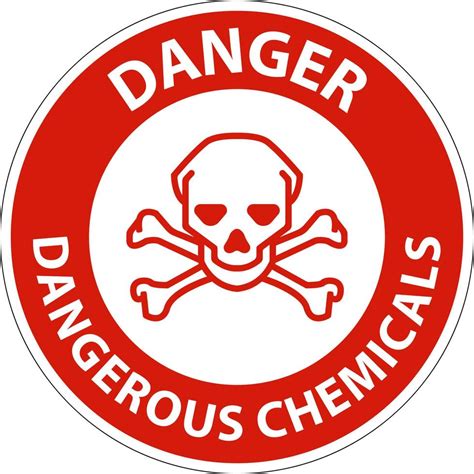 Danger Dangerous Chemicalsl Sign On White Background 10815095 Vector ...