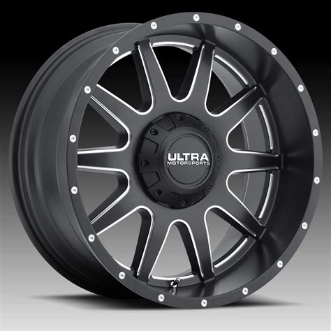 Ultra 189 Trooper Satin Black Milled Custom Wheels Rims - 189BM ...