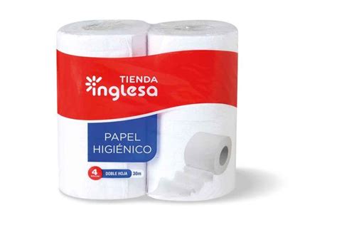 Papel Higiénico Tienda Inglesa Doble Hoja 4 Rollos X 30 Mts En Tienda