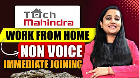 Tech Mahindra Work From Home Jobs Non Voice Job Job Vacancy