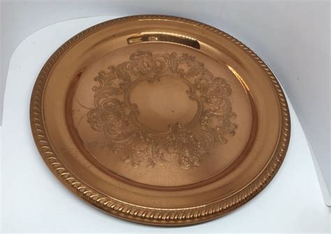 Coppercraft Guild Copper Tray Set Of Decorative Trays Made In Etsy Coppercraft Guild Copper