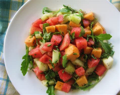 Mint And Arugula Melon Salad