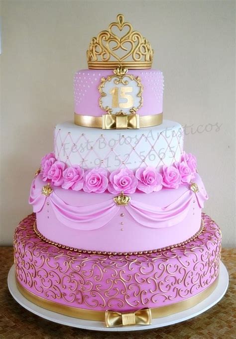 Tarta En Rosa Para Una Princesa Tortas De Quinceañeras Pasteles De