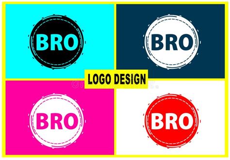 Bro Letter Logo And Icon Design Template Stock Illustration