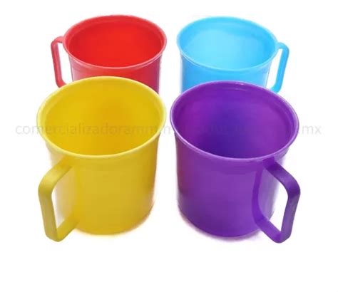 40 Taza Plastica Economica Mayoreo 350 Ml Varios Colores Envío gratis