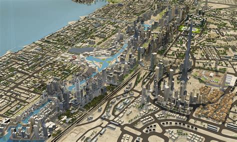 dubai city jumeirah garden 3d model