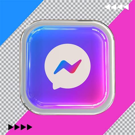 Premium Psd Messenger 3d Icon Render