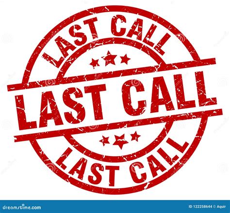 Last Call Stamp On White Cartoon Vector 124220627