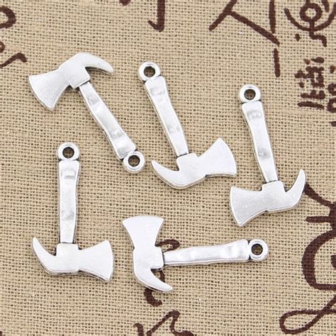 Buy Hroryn 12pcs Charms Fire Axe Ax Antique Silver Color Pendants Diy