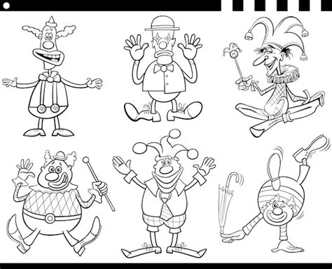 Coloriage De Personnages De Bandes Dessinées De Clowns De Dessin Animé