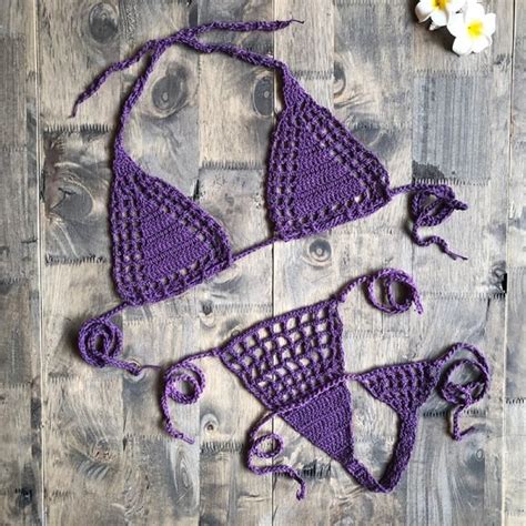 Handmade Crochet Micro Bikini G Thong String Beach Micro Swimwear Sexy