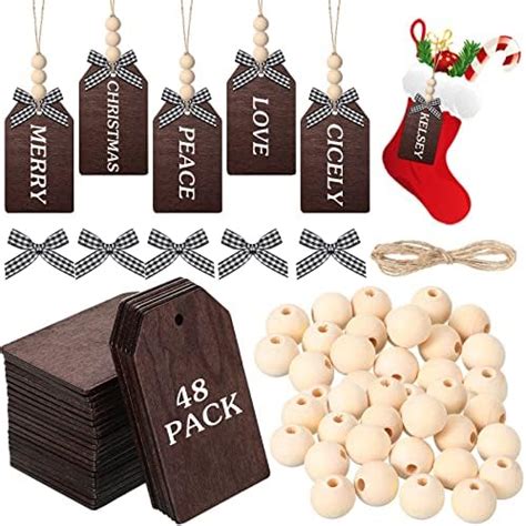 Amazon Junkin Pieces Christmas Stocking Name Tags Bulk Wood Diy