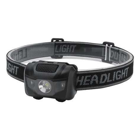 BORUiT 3W Powerful Mini Headlamp Red Light LED Headlight 4 Mode Powered