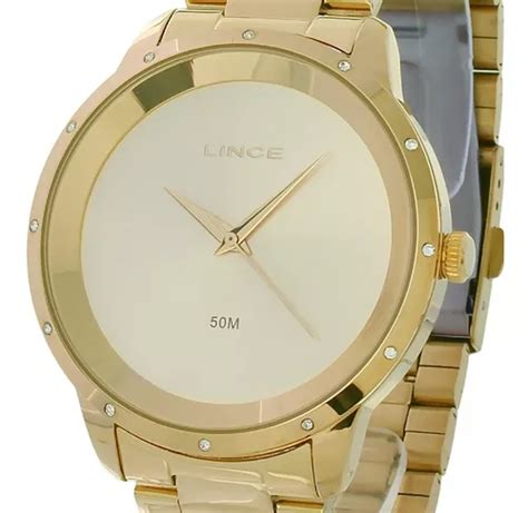 Reloj Lince Lrg L C Kx Anal Gico Para Mujer Con Fondo Dorado Color