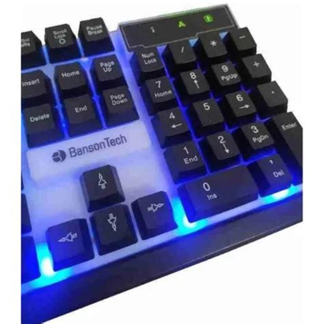 Kit Teclado Gamer E Mouse Gamer Semi Mec Nico C Led Rgb Bs Em