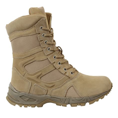 Rothco 5357 Forced Entry Desert Tan Tactical Combat Boots W Zipper